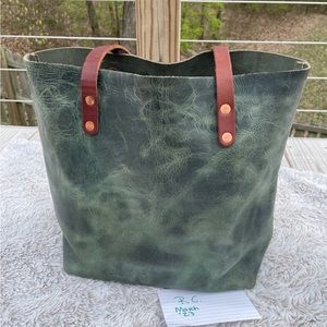 SOLD-KMM & Co Eucalyptus leather tote